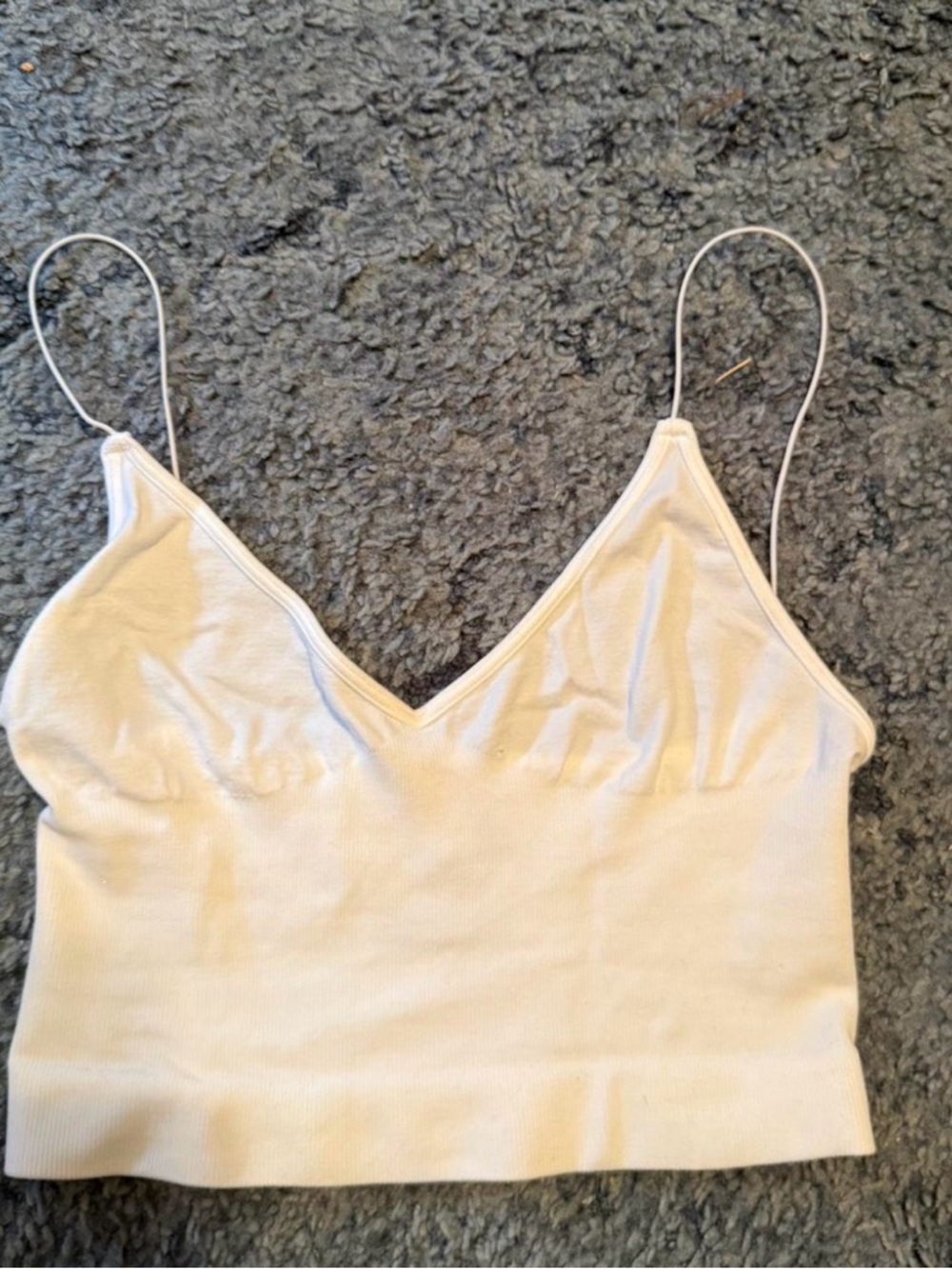 Free People Women's Cream V-Neck Cami Tank Top
